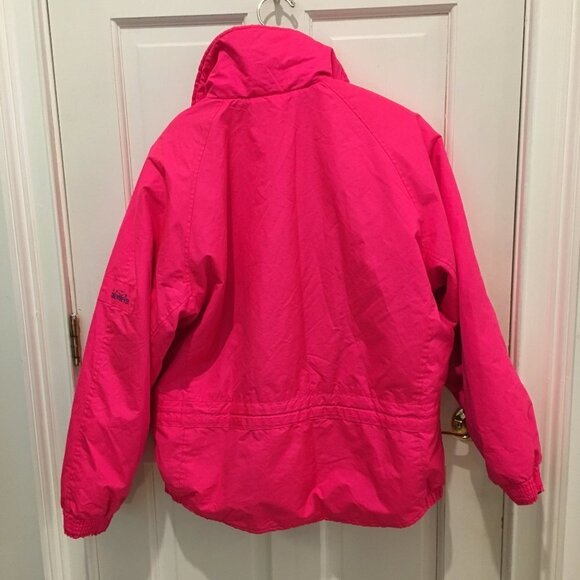 Vintage Obermeyer Sport Jacket Size Ladies 12 HOT NEON PINK - Picture 3 of 11